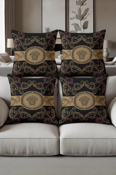 Dijital Baskılı Yumuşak Dokulu 4’lü Kırlent Kılıfı Takımı (43x43 cm) KRL0002 RENKLİ 43 X 43 ürün görseli