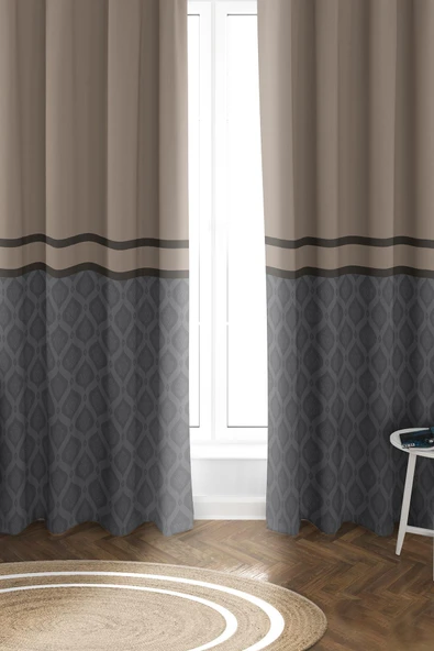 Parlak Saten Mikro Kumaş Çift Kanat Fon Perde Takımı PRD0006 RENKLİ 140 X 270 ürün görseli