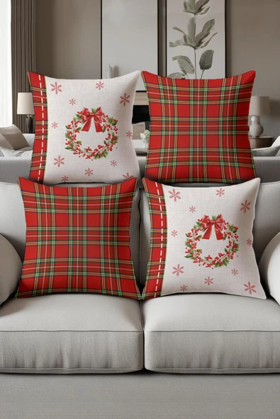 Dijital Baskılı Yumuşak Dokulu 4’lü Kırlent Kılıfı Takımı (43x43 cm) KRL0054 RENKLİ 43 X 43 ürün görseli