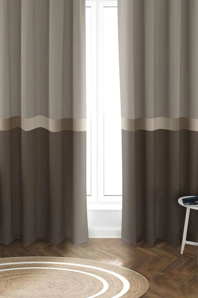 Parlak Saten Mikro Kumaş Çift Kanat Fon Perde Takımı PRD0002 RENKLİ 140 X 270 ürün görseli 1