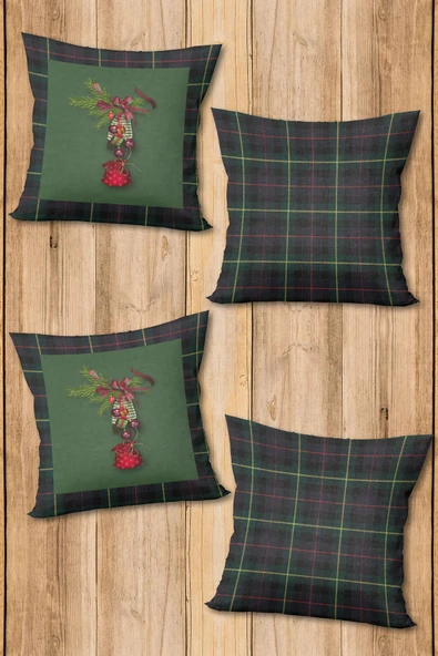 Dijital Baskılı Yumuşak Dokulu 4’lü Kırlent Kılıfı Takımı (43x43 cm) KRL0042 RENKLİ 43 X 43 - Resim 2