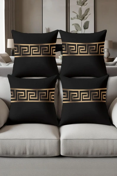 Dijital Baskılı Yumuşak Dokulu 4’lü Kırlent Kılıfı Takımı (43x43 cm) KRL0001 RENKLİ 43 X 43 ürün görseli