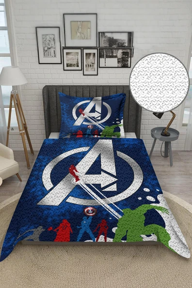 Parlak Kadife Kumaş Tek Kişilik Çocuk Yatak Örtüsü Seti (2 Parça) TKY0016 RENKLİ 180 X 240 - Resim 2