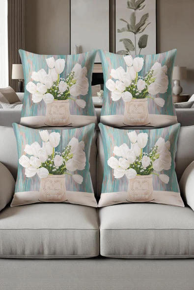 Dijital Baskılı Yumuşak Dokulu 4’lü Kırlent Kılıfı Takımı (43x43 cm) KRL0083 RENKLİ 43 X 43 ürün görseli