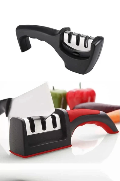 Profesyonel Bıçak Bileyici 3 Açılı Elmas Seramik Tungsten Çelik El Bıçakları Bileme ürün görseli 1