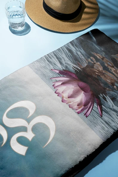 Dijital Baskı Plaj Deniz Havlusu Modern Desenli Peştamal (80X160 cm) HVL0061 RENKLİ 80 X 160 - Resim 3