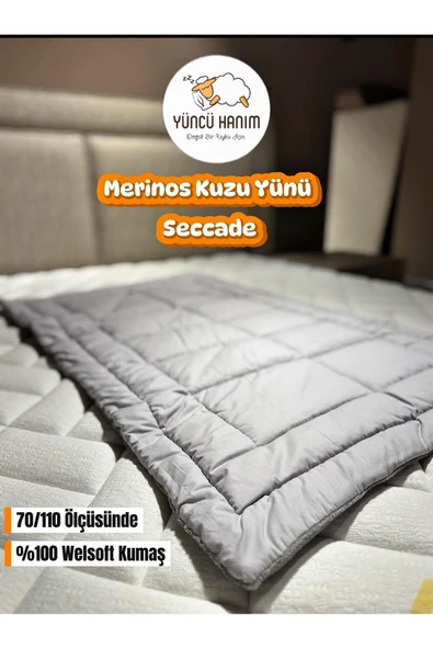 Yüncü Hanım Merinos Kuzu Yünü Seccade - 10