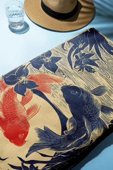 Dijital Baskı Plaj Deniz Havlusu Modern Desenli Peştamal (80X160 cm) HVL0064 RENKLİ 80 X 160 - Resim 3