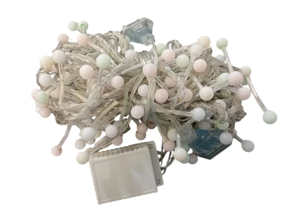 220v Süsleme Ledi RGB 5mt Dış Mekan Sarmaşık Efekt ve Modlu 250li Boncuk Misket Süsleme Ledi IP65 Eklenebilir - Resim 3