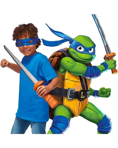 Teenage Mutant Ninja Turtles Leonardo Mavi Maske ve Aksesuar Seti TU806001 - Resim 5