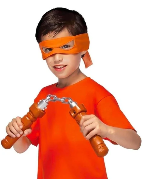 Teenage Mutant Ninja Turtles Michelangelo Turuncu Maske ve Aksesuar Seti TU806001 - Resim 4