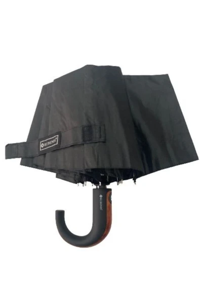 Elite Tam Otomatik 10 Telli 3 Kırmalı Siyah Bay Şemsiye - Resim 3