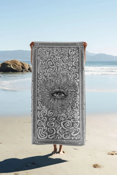 Dijital Baskı Plaj Deniz Havlusu Modern Desenli Peştamal (80X160 cm) HVL0065 RENKLİ 80 X 160 ürün görseli