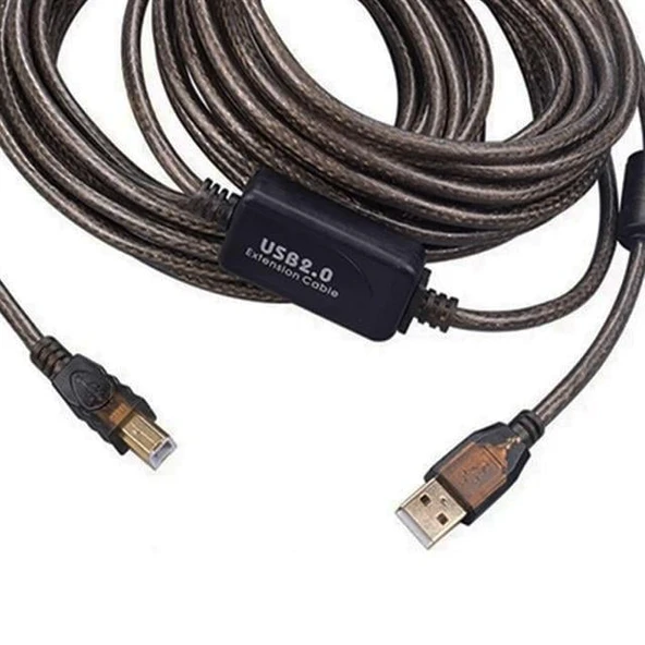 Powermaster PM-29486 Şeffaf Chipset 10 Metre Usb 2.0 Yazıcı Kablosu - Resim 3
