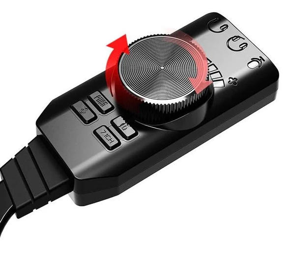 Daytona A4677 USB 2.0 Ses Kartı 7.1 Kanallı PC ve Laptop için PUBG Oyun Harici Ses Kartı 3.5mm - Resim 6