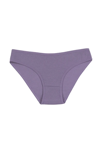 Kadın Külot 7 li Pamuklu Etiket Detaylı Fitilli Ribana - Resim 7