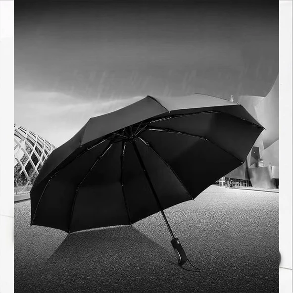 Tam Otmatik 10 Tel Lüx Erkek Şemsiye - Resim 3