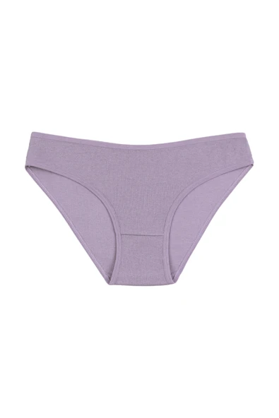 Kadın Külot 7 li Pamuklu Etiket Detaylı Fitilli Ribana - Resim 3