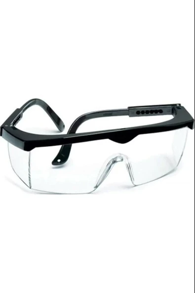 Tam Korumalı Şeffaf Ayarlı Çapak Laboratuvar Gözlüğü - Resim 2