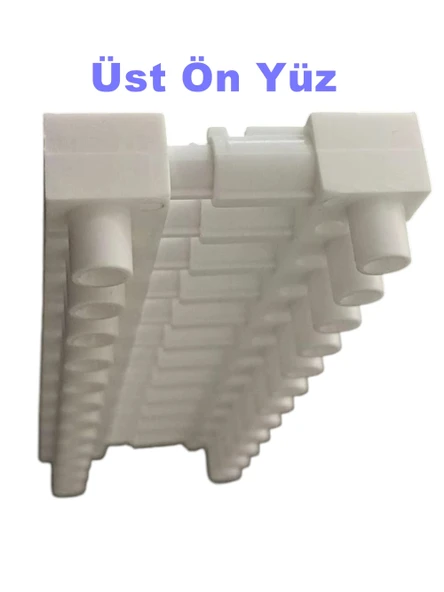 MUTLUSAN 2.5-4mm 12li Geçmeli Plastik Sıra Klemens Beyaz 850?C Alev Yaymayan H.F. - 3