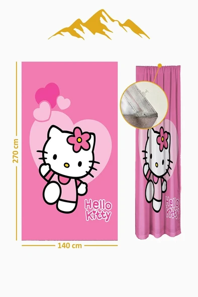 Parlak Saten Mikro Kumaş Çift Kanat Çocuk Odası Fon Perde Takımı PRD0046 RENKLİ 140 X 270 - Resim 2