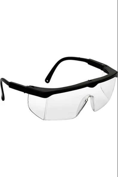 Tam Korumalı Şeffaf Ayarlı Çapak Laboratuvar Gözlüğü ürün görseli