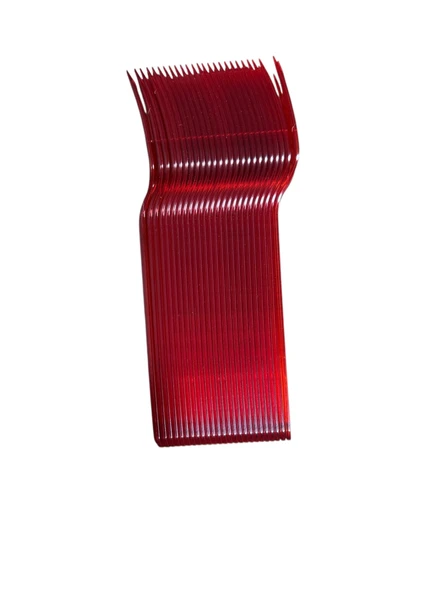 May Plastik Renkli Çatal Şeffaf Kırmızı 25 Li - Resim 2