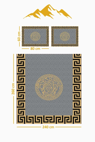 Parlak Kadife Kumaş Kapitoneli Çift Kişilik Yatak Örtüsü Seti (3 Parça) CKY0006 RENKLİ 240 X 260 - Resim 3