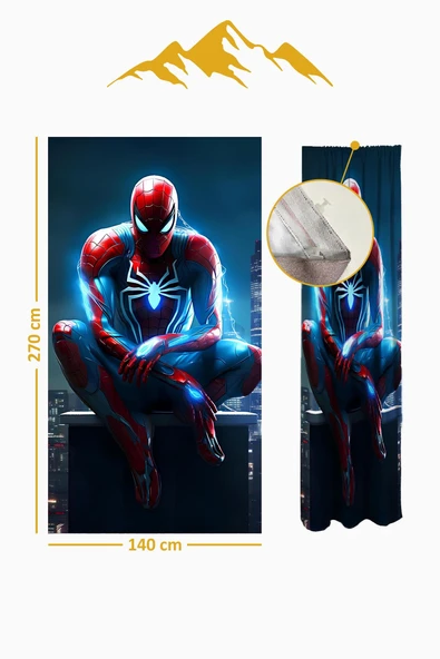 Parlak Saten Mikro Kumaş Çift Kanat Çocuk Odası Fon Perde Takımı PRD0050 RENKLİ 140 X 270 - Resim 2