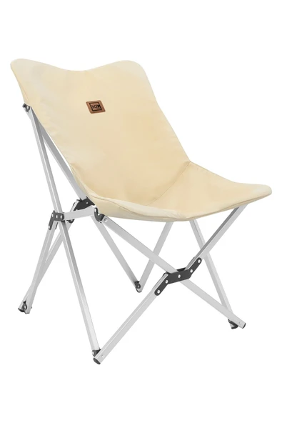 Box&Box Alüminyum Katlanabilir Kamp Sandalyesi, Piknik Sandalyesi, Taşıma Çantalı, Kumaş, Krem ürün görseli