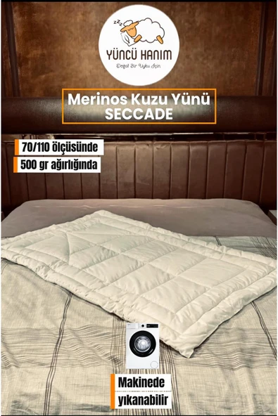 Yüncü Hanım Merinos Kuzu Yünü Seccade