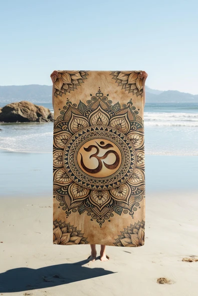 Dijital Baskı Plaj Deniz Havlusu Modern Desenli Peştamal (80X160 cm) HVL0063 RENKLİ 80 X 160 ürün görseli