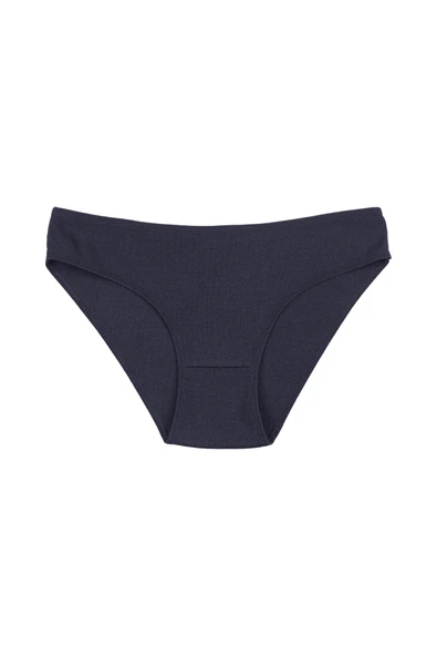 Kadın Külot 7 li Pamuklu Etiket Detaylı Fitilli Ribana - Resim 4