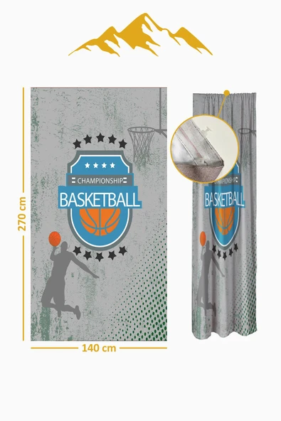 Parlak Saten Mikro Kumaş Çift Kanat Çocuk Odası Fon Perde Takımı PRD0045 RENKLİ 140 X 270 - Resim 2