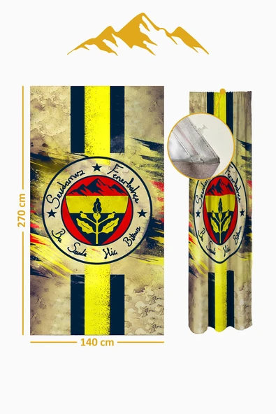 Parlak Saten Mikro Kumaş Çift Kanat Çocuk Odası Fon Perde Takımı PRD0055 RENKLİ 140 X 270 - Resim 2