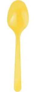 May Plastik Renkli Kaşık Sarı 25 Li ürün görseli