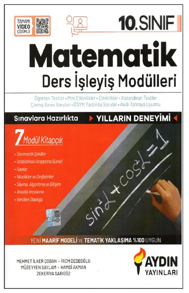 Aydın 10. Sınıf Matematik Ders İşleyiş Modulleri ürün görseli
