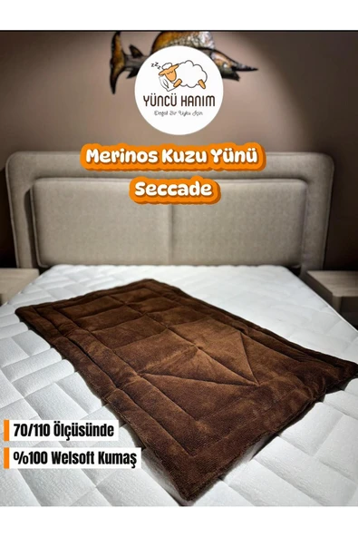 Yüncü Hanım Merinos Kuzu Yünü Seccade - 5