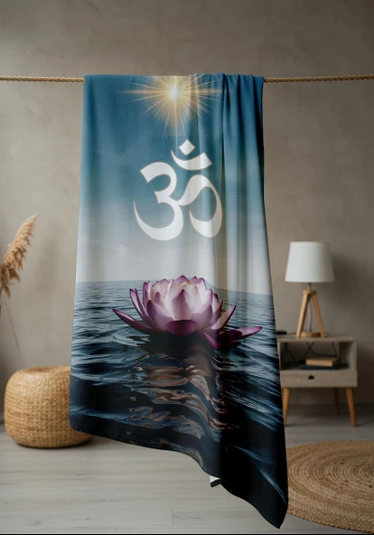 Dijital Baskı Plaj Deniz Havlusu Modern Desenli Peştamal (80X160 cm) HVL0061 RENKLİ 80 X 160 - Resim 2