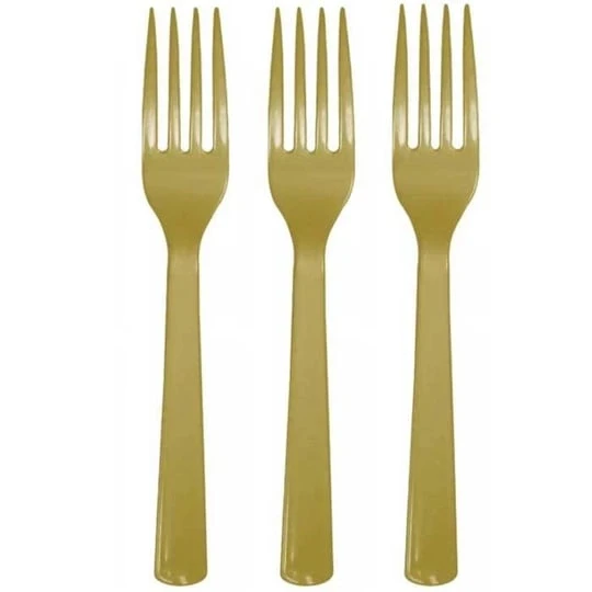 May Plastik Renkli Çatal Altın 25 Li ürün görseli