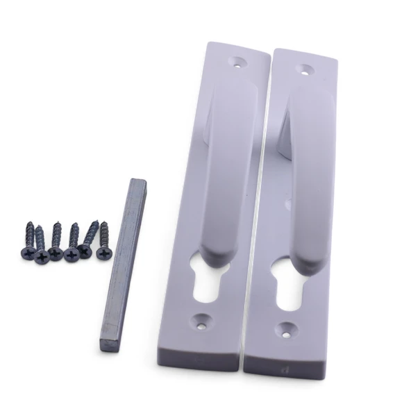 1 Takım PVC Kapı Kolu Beyaz Balkon Banyo Tuvalet Wc Plastik Kulp Kilitsiz Kol - Resim 3