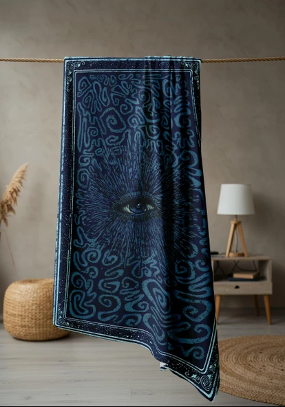 Dijital Baskı Plaj Deniz Havlusu Modern Desenli Peştamal (80X160 cm) HVL0066 RENKLİ 80 X 160 - Resim 2