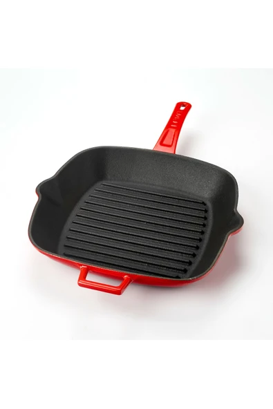 Lava LV P GT 2626 K0 R Demir Izgara Tava 26x26cm Kırmızı - Resim 3