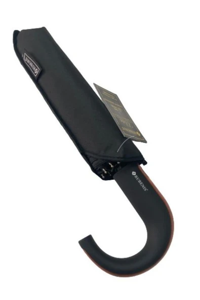 Elite Tam Otomatik 10 Telli 3 Kırmalı Siyah Bay Şemsiye - Resim 6