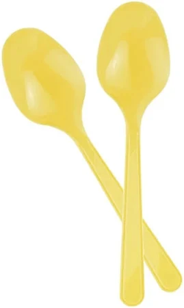 May Plastik Renkli Kaşık Sarı 25 Li - Resim 2