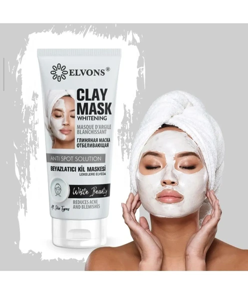 ELVONS BEYAZLATICI KİL MASKE - 75ML - Resim 3