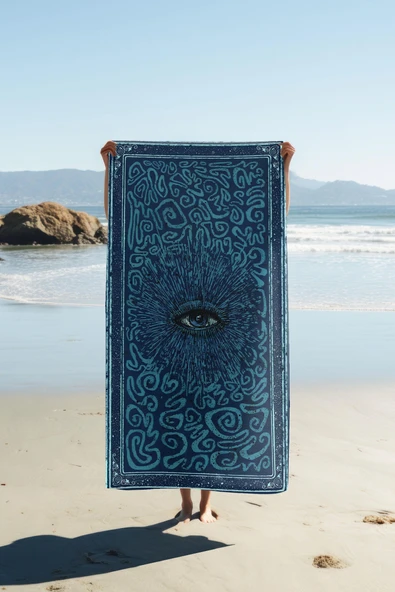 Dijital Baskı Plaj Deniz Havlusu Modern Desenli Peştamal (80X160 cm) HVL0066 RENKLİ 80 X 160 ürün görseli