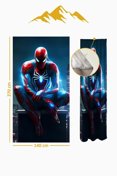 Parlak Saten Mikro Kumaş Çift Kanat Çocuk Odası Fon Perde Takımı PRD0050 RENKLİ 140 X 270 - Resim 2