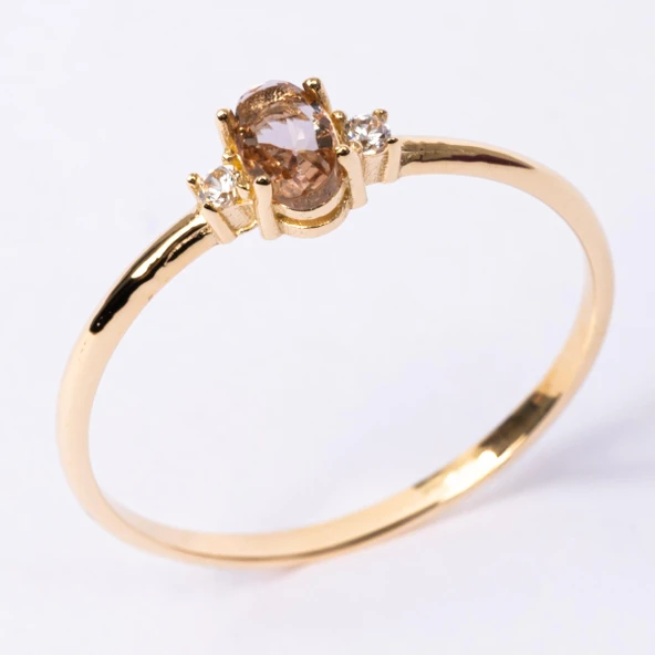 Gümüş Yüzük - 0.30 Karat Zultanit Tria Evlilik Teklifi Gümüş Yüzük - Doğal Taş Tria Gümüş Yüzük - 7