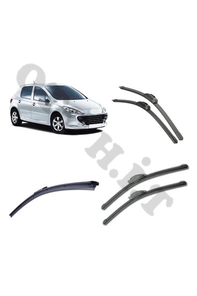 OTO H.İ.T. PEUGEOT 307 SİLECEK TAKIMI 2005-2007 ÖN CAM SİLECEĞİ ürün görseli